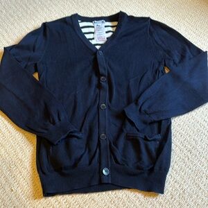 Jacadi boys button down navy cardigan size 10